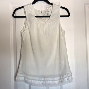 Coldwater Creek Sleeveless Cream Blouse